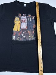 NBA Basketball Legends Lakers Bulls Cavs T-shirt Mens XXL Black Fan Made Tribute