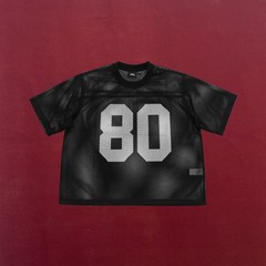 STUSSY MEN’S TEAM NUMBER 80 MESH JERSEY BLACK COLOR SIZE MEDIUM NWT