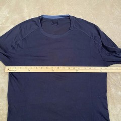 Decathlon Forclaz MT500 Merino Wool Base Layer Shirt Mens M Navy Blue Outdoor