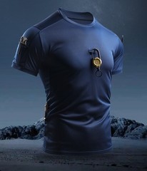 Men’s Multi Pocket Quick Drying High Elasticity Lightweight Tactical T-Shirt