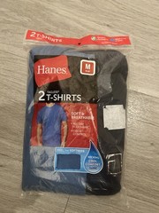 Hanes Tagless Wicking Cool Comfort 100% Cotton T-shirts, Medium 38-40, Blue, NIP