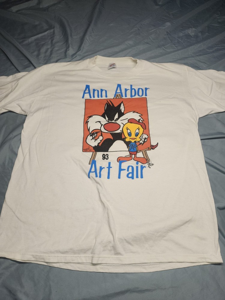 Ann Arbor Michigan 1993 Tweety Bird Art Fair T Shirt USA Vintage Size XL Cartoon