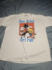 Ann Arbor Michigan 1993 Tweety Bird Art Fair T Shirt USA Vintage Size XL Cartoon
