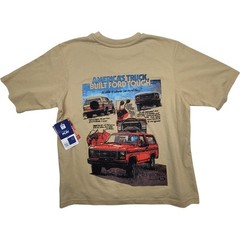 Ford Bronco Men’s Beige Shirt Size Small Cotton Blend Graphic Tee