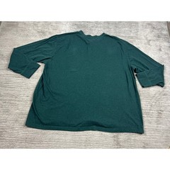 Foundry Henley Mens 4XL Green Long Sleeve Shirt Big and Tall Heathered Cotton