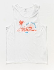 NWT Levi’s 100% Cotton Sleeveless Round Neck Graphic Tank Top White Mens