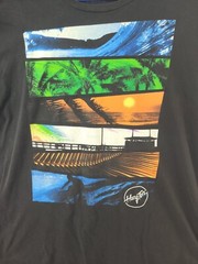 Hang Ten Mens XL Black Short Sleeve Beach Surf Logo T-shirt