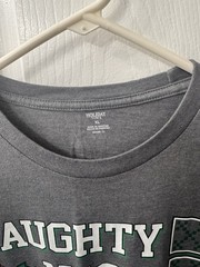 Holiday Time Naughty Nice I Tried Christmas Graphic Tee Men’s XL Gray SS