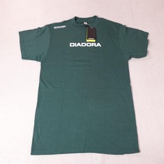 Diadora Shirt Mens Small Green Soccer Logo Graphic Crewneck Athletic Workout Gym