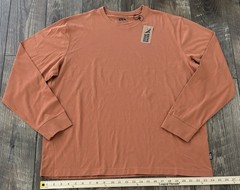 Eddie Bauer Shirt NWT Men’s XL Soft Lightweight Long Sleeve Crewneck T Orange