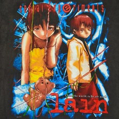 Serial Experiment Lain Mexican Bootleg Inspired Limited Faded Tshirt Longsleeve