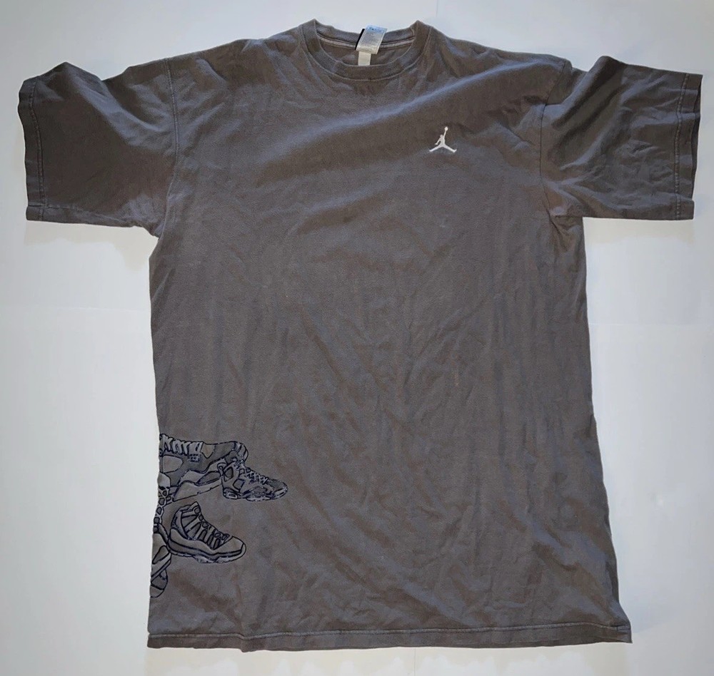 Air Jordan 7 11 23 Grey T-Shirt Basketball Print size XXXL 3x Brand