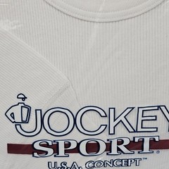 Vintage Jockey Sport Crewneck T-Shirt Men’s L Textured Ribbed Undershirt 1997