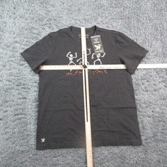 Life Is Good Shirt Mens L Black Skeleton Graphic Crew Neck Tagless NWT