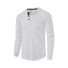 Men’s 95% Polyester 5% Spandex Long Sleeve Undershirt for Henry Collar T Shirt