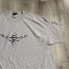 Year Of The Dragon Shirt Mens 2XL Gray Tribal Dragon Tattoo Graphic Tee