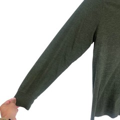 Mossimo Henley Shirt Mens XL Green Long Sleeve Athletic Fit Utility Minimalist