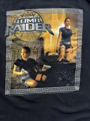 Vintage 2001 Lara Croft Tomb Raider Movie T Shirt XL Blue Grape USA