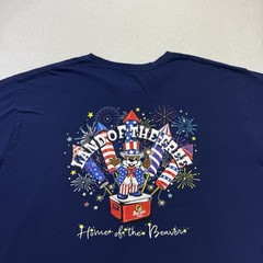 Buc-ees Shirt Mens 4X Blue Fireworks Land of the Free Home of the Brave