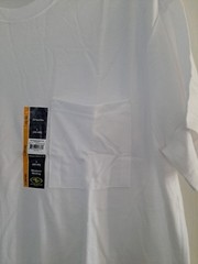 Mens Driworks Moisture Wicking White Pocket T-shirt Size Large (42-44)