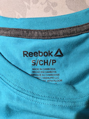 NWT REEBOK Men’s Delta Logo Graphic Cotton Blend Tee, Capri Breeze, S or 3XL