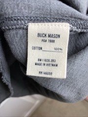 Buck Mason Vintage Thermal Surplus Tee Faded Black Grey L/S Men’s M NEW FLAWED