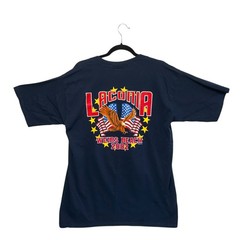 All Sport Laconia 2002 Weirs Beach T-Shirt Vintage Mens Sz XL Navy Y2K Americana