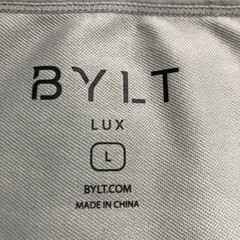 BYLT Shirt Mens Large Gray Performance Crew Neck Lux Short Sleeve Tee