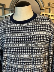 The Hundreds Long Sleeve All Over Print Knit Pocket Shirt Medium White And Blue