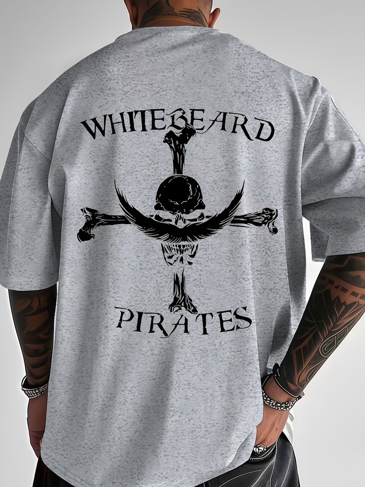 Men’s Whitebeard Pirate & Skull & Crossbones T-Shirt