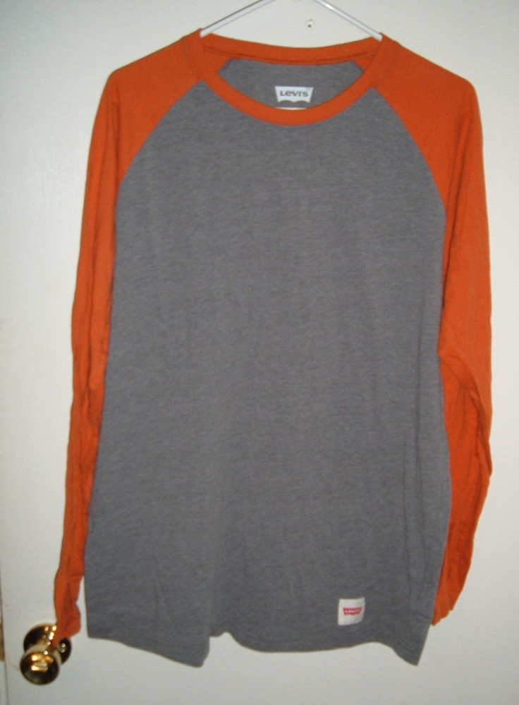 Levi’s Adult XL Cotton/Poly Blend Gray/Burnt Orange Long Sleeve Shirt