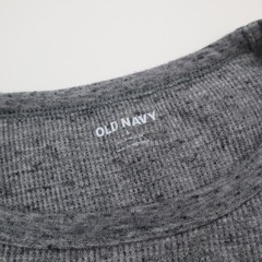 Old Navy Waffle Knit Thermal Shirt Mens Large Gray Lightweight Cotton Stretch LS