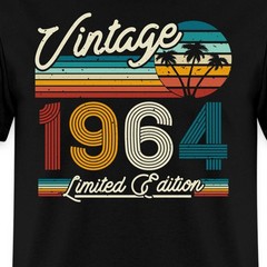 Vintage 1964 Limited Edition 60th Birthday Gift Men’s T-Shirt