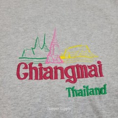 Chiang Mai Thailand T Shirt Size L By Tada Collection Grey