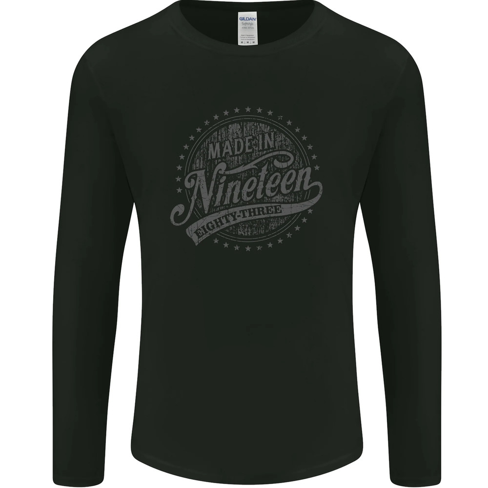 Distressed 43rd Birthday Made In 1983 Mens Long Sleeve T-Shirt