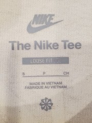 Nike Max90 Earth Day Tee FV3740-901 Embroidered Beige Cotton Small Loose Fit EUC