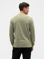 NWT GAP Everyday Soft Long-Sleeve T-Shirt Shirt 100% cotton Walden Green Men M