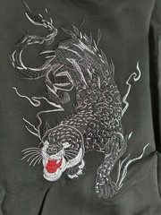 Men’s Panther Embroidery Short Sleeve T-Shirt Urban Streetwear Casual Tee