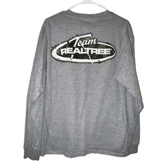 Team Realtree Long Sleeve T Shirt Adult Large Gray Logo Outdoor Sports Fishing