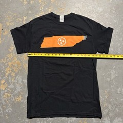 Tennessee Shirt Adult Medium Black Orange T-Shirt Short Sleeve Double Sided Vols