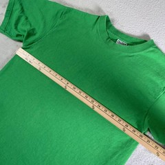 Vintage Pluma Shirt Mens Medium Green Heavyweight Blank Tee Crewneck Cotton 90s
