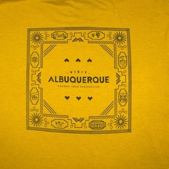Visit Albuquerque Graphic T-Shirt Size L Yellow Tri-Blend Tourist Promo Tee