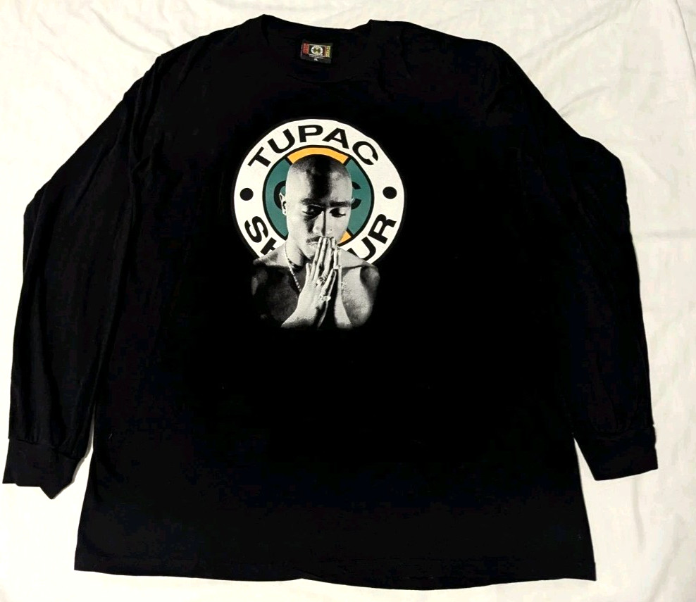 2PAC Tupac Shakur Men’s Black Shirt Hip-hop Rap Sz XL