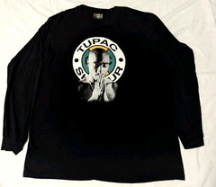 2PAC Tupac Shakur Men’s Black Shirt Hip-hop Rap Sz XL