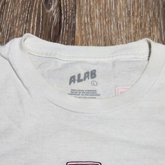 ALAB Computer White Graphic T-Shirt Adult Size Large Skater Short Sleeved T