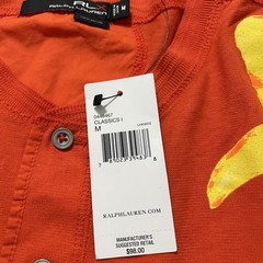 RLX Ralph Lauren Shirt Medium M Floral Orange Hawaiian Pacific Henley NWT $98