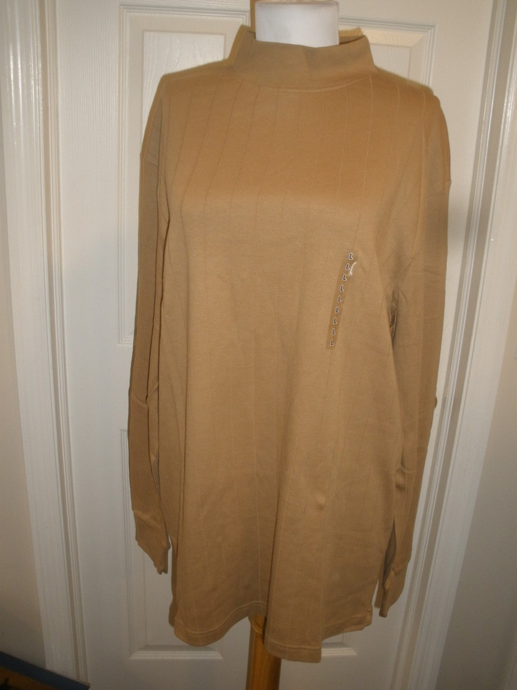 New Men’s Long Sleeve High Neck John Ashford L Brown (3A)