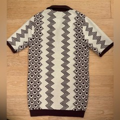 ASOS Mens 70s Retro Short Sleeve Collared Shirt Size S Geometric Abstract