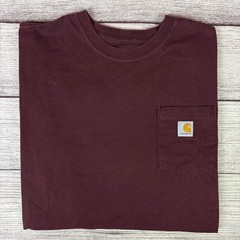 Carhartt Maroon Short Sleeve Pocket T-shirt size Men’s XL Loose Fit