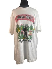Mens 90s Las Vegas Beach Club Graphic Tshirt Size XL Iguana Party